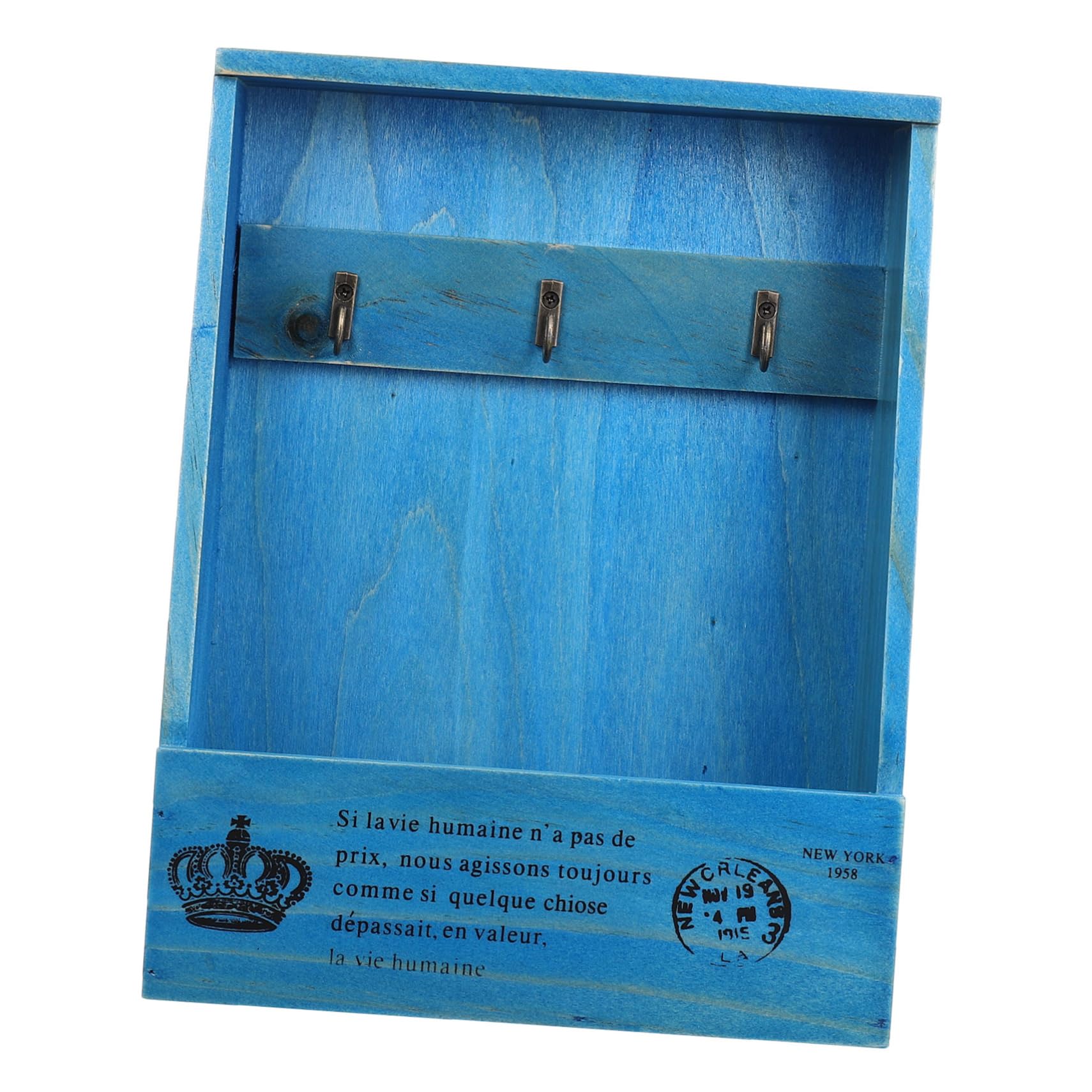 POPETPOP Data [ Cassetta Portachiavi in Legno Da Parete, Contenitore Per Chiavi Custodia, Portaoggetti Da Muro Per Ingresso e Cucina, Decorazione Murale Elegante e Pratica