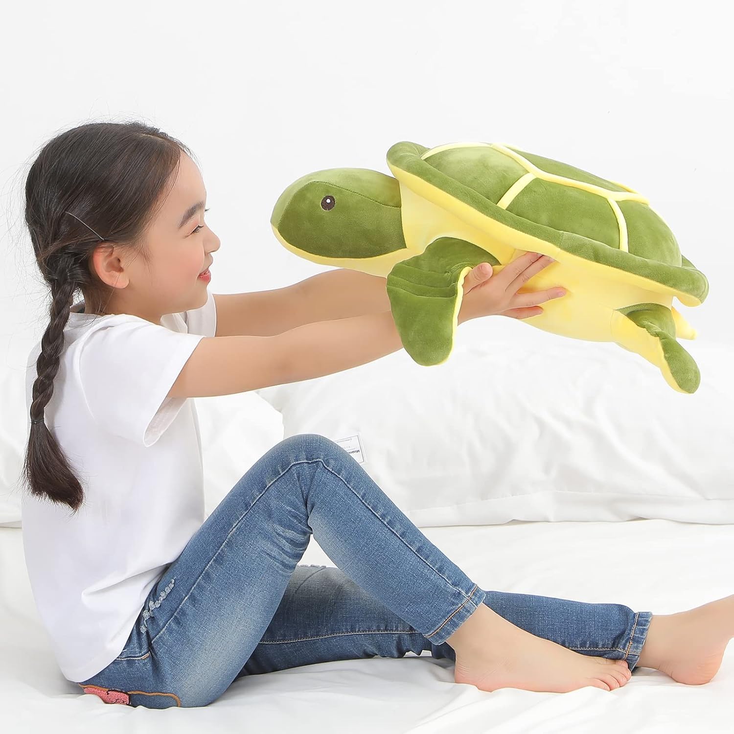 Dalmao 50 cm tartaruga grande e morbido cuscino con tartaruga jumbo, regalo per bambini, compleanno e Pasqua