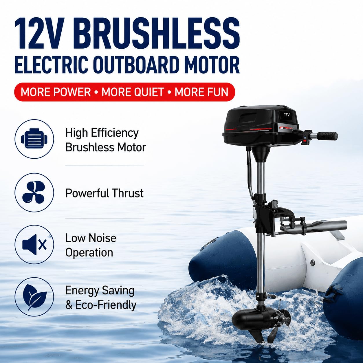 Elektromotor Für Kolibri KM-360 2000-2026,12V Bootsmotor