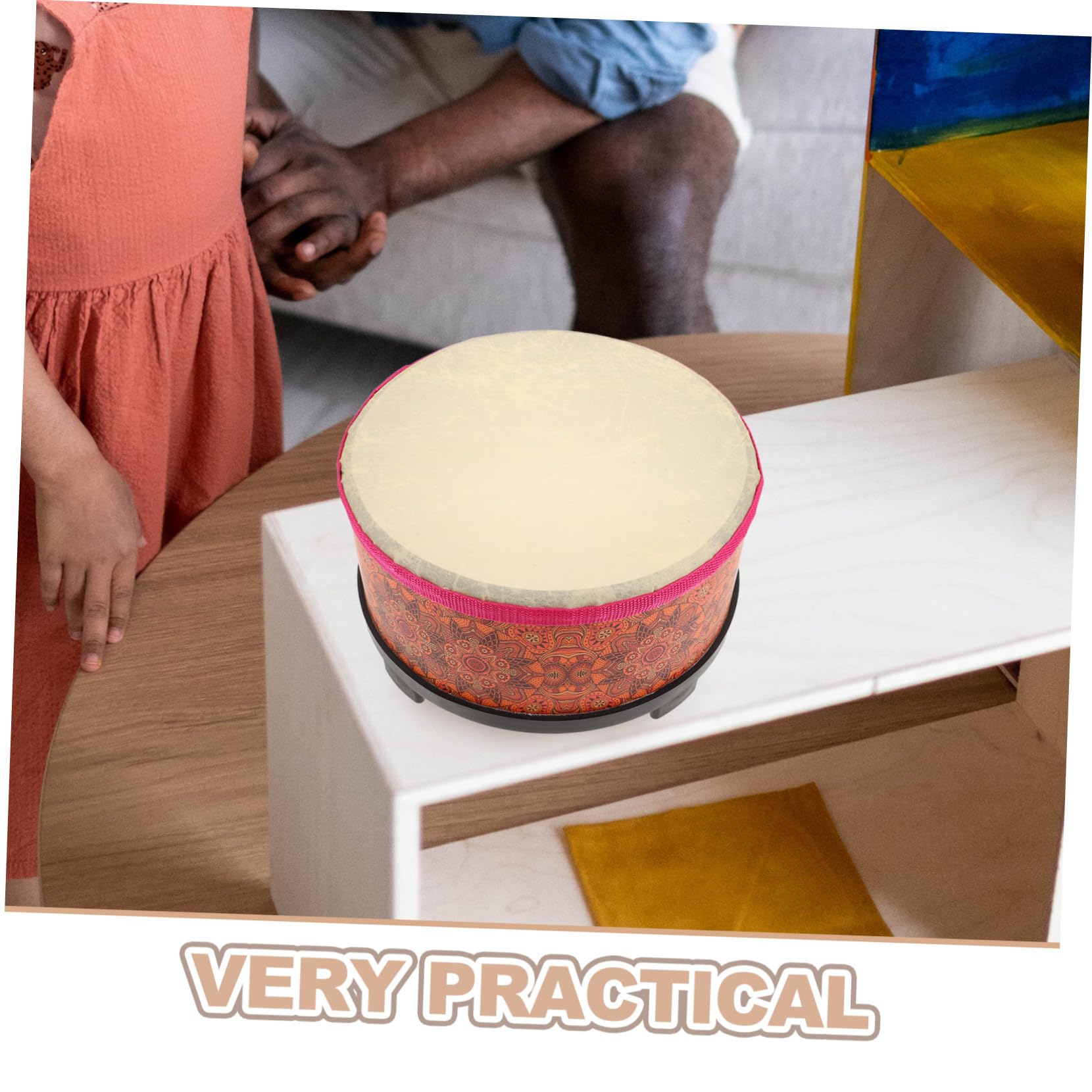 Juguete Musical para Niños de Percusión Tradicional de Madera | Baquetas Incluidas, Diseño de Tambor Unido, Uso en Clases de Música Infantil y Educación Orff