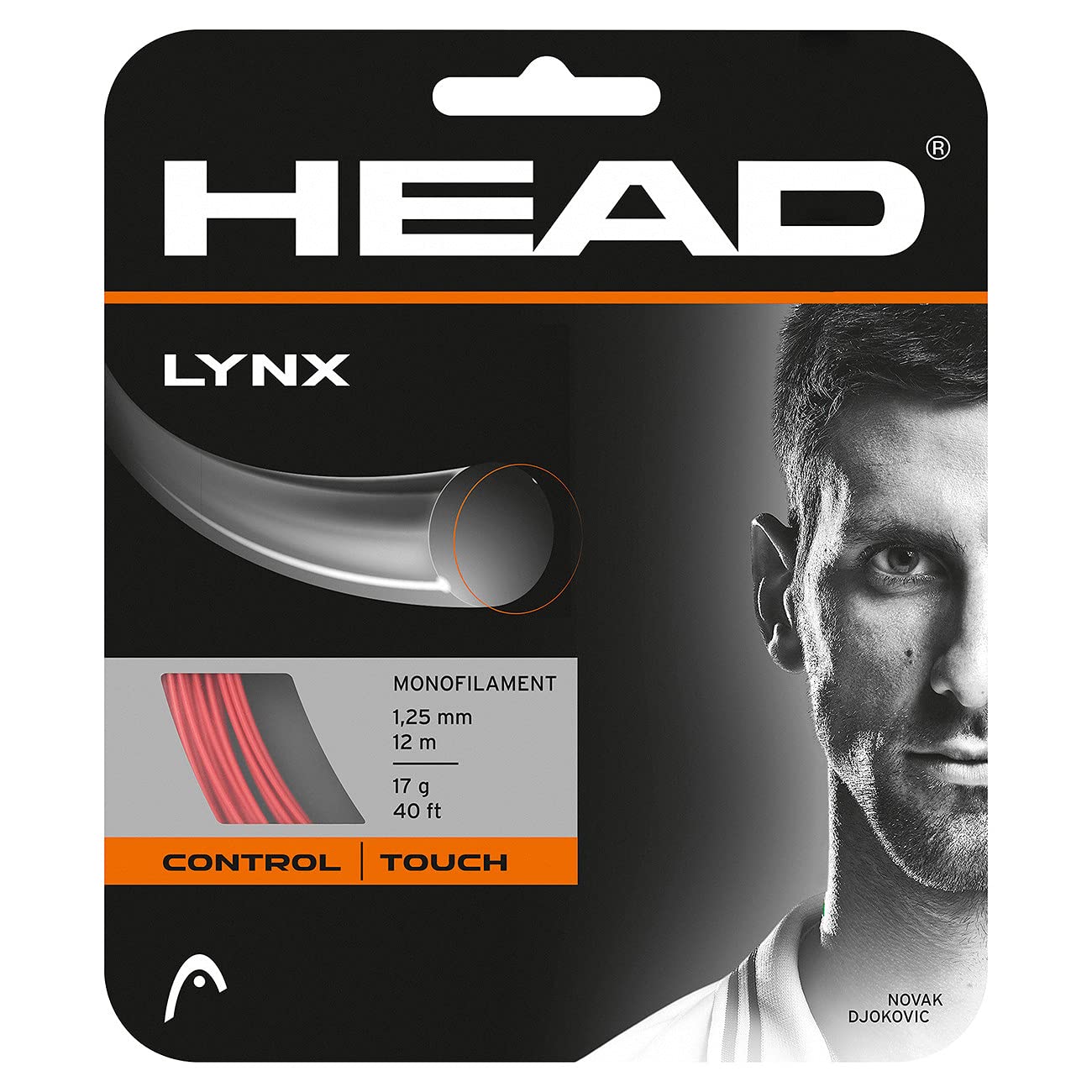 Head Lynx Tennis String, 18L (Red)