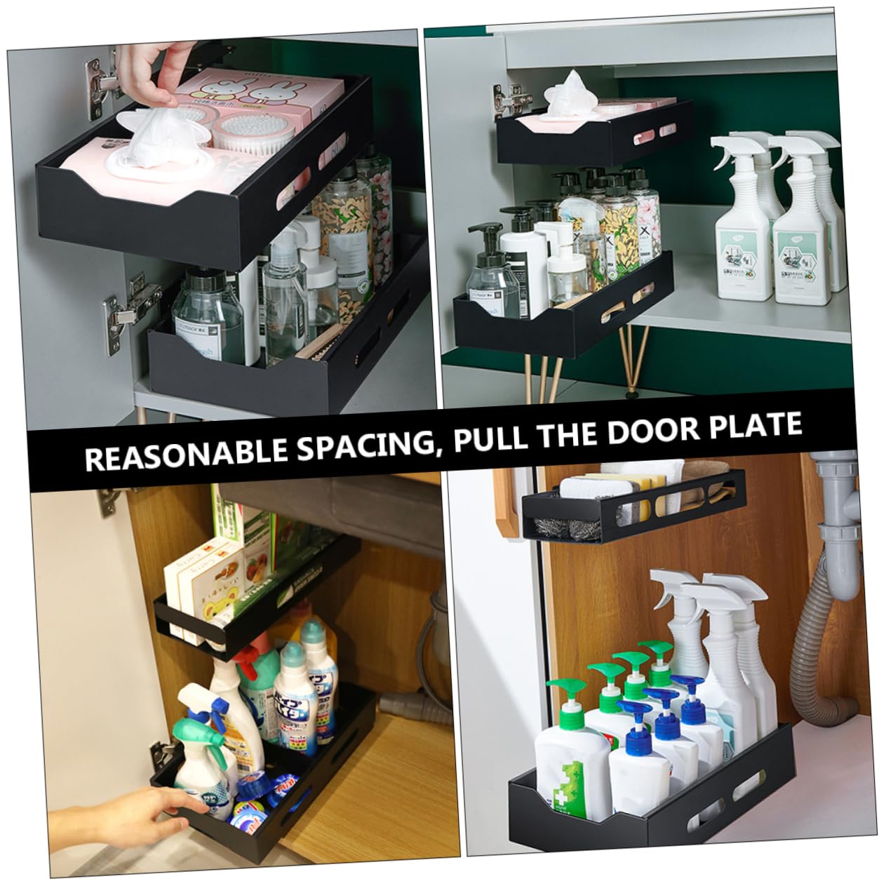 B lavello rack per risparmiare spazio sotto armadio B nization cestino per armadi e mensole.