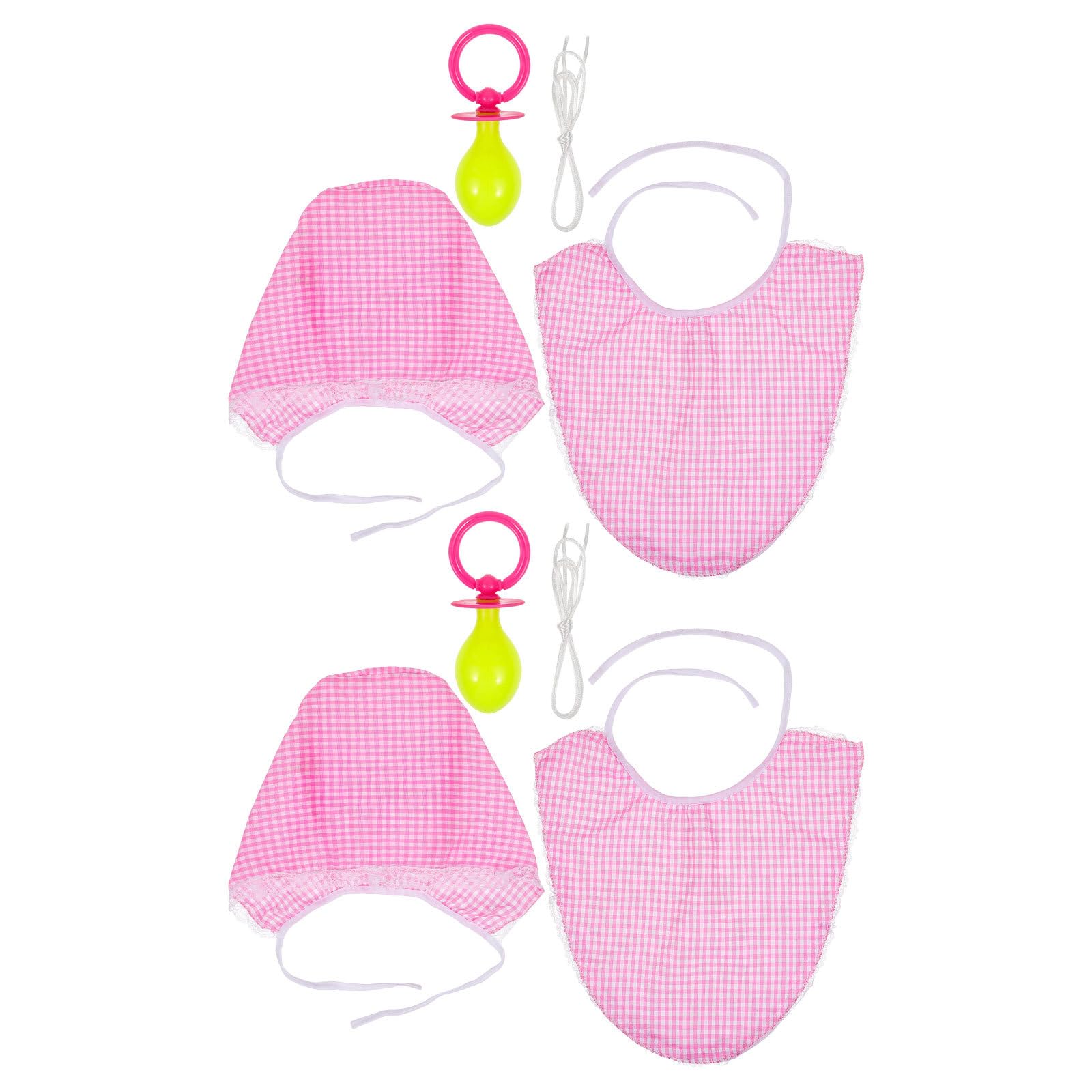2 Set Costume da Bambino per Adulti - Divertente Ciuccio Gigante, Cosplay di Halloween per Uomini Baby Shower Festa di Rivelazione del Compleanno Matrimonio Scherzo Oggetto di Protezione Rosa