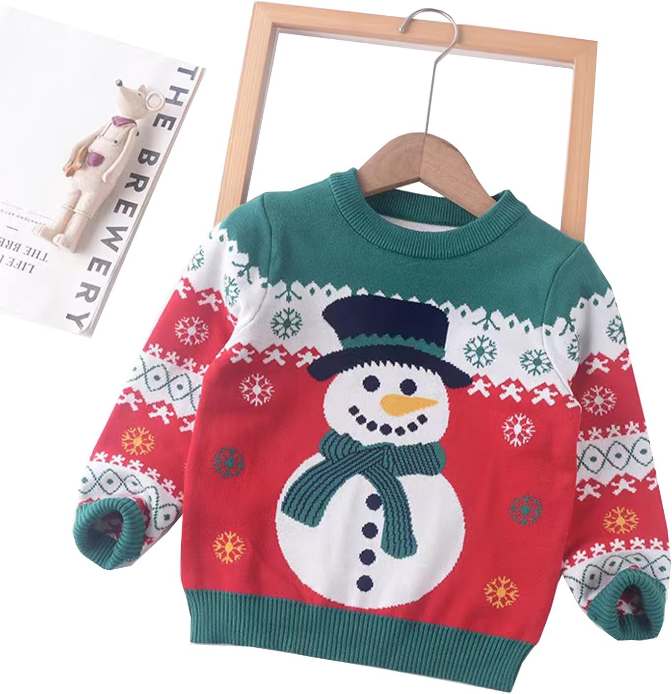 Ugly Christmas Sweater for Girls Funny Xmas Knit Pullover Shirts Kids Child Holiday Jumper Tops Outfit 2-14 Years