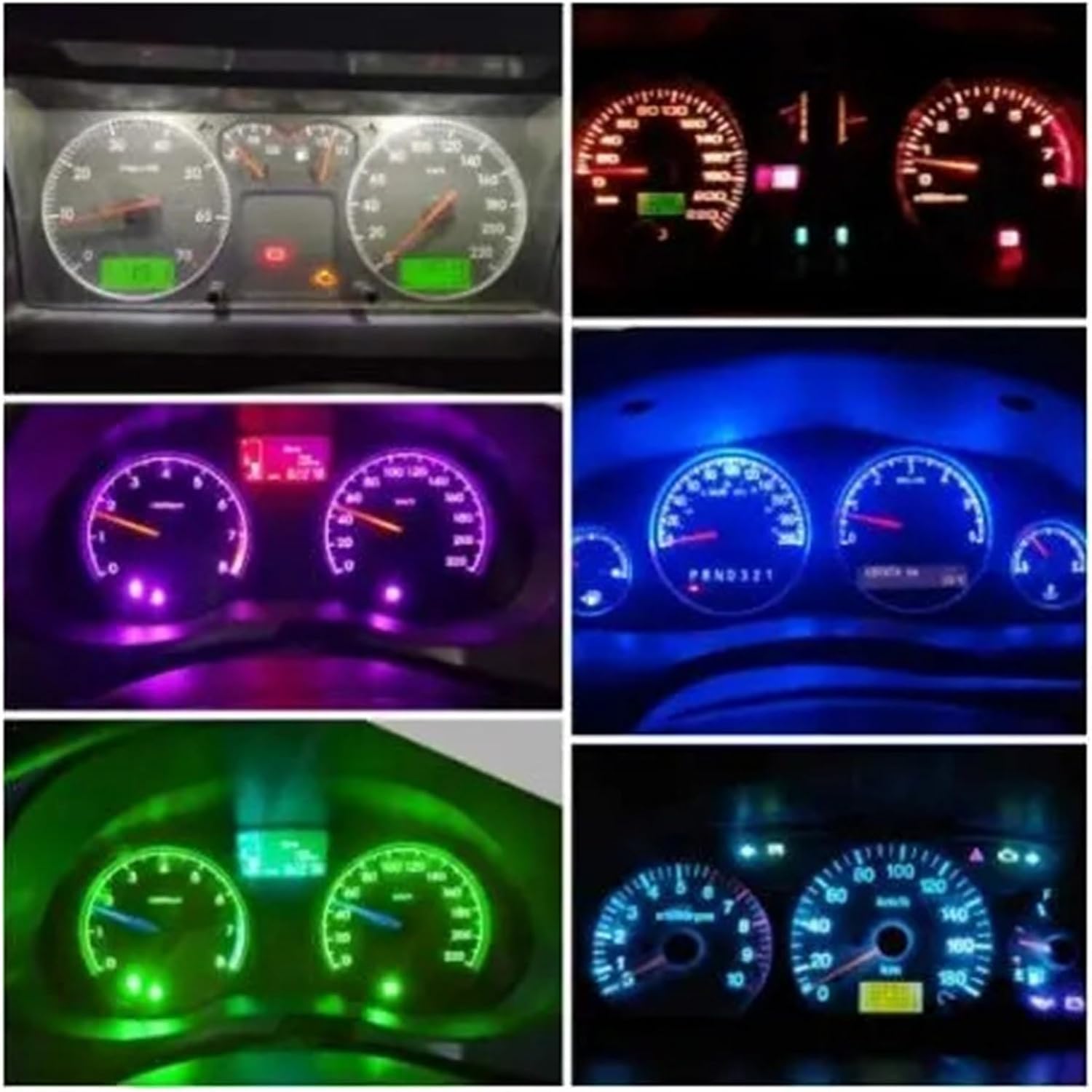 2/10Pcs T5 Led Bulb 1.2W Led Canbus Car Interior Lights Dashboard Warming Indicator Wedge Auto Instrument Lamp 12V(Crystal Blue,2pcs)