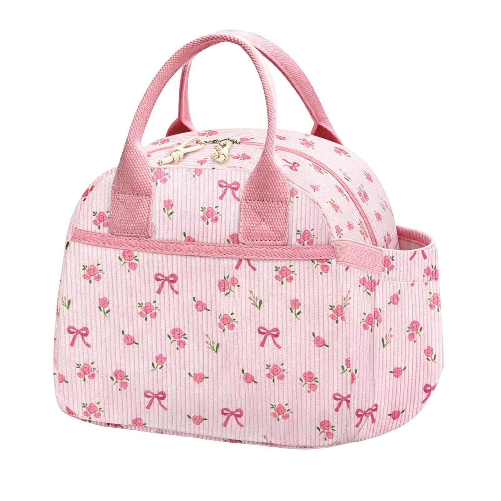 Sac repas rose isolé en aluminium anti-fuite