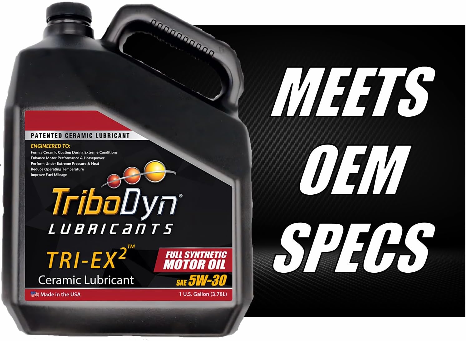 TRI-EX2 DEXOS SAE 5w30 Full Synthetic Motor Oil with Ceramic Coating (1 Gallon)