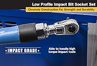 Vista 5 de Titan 16143 Juego de llaves de vaso de 10 piezas de perfil bajo resistente a manipulaciones