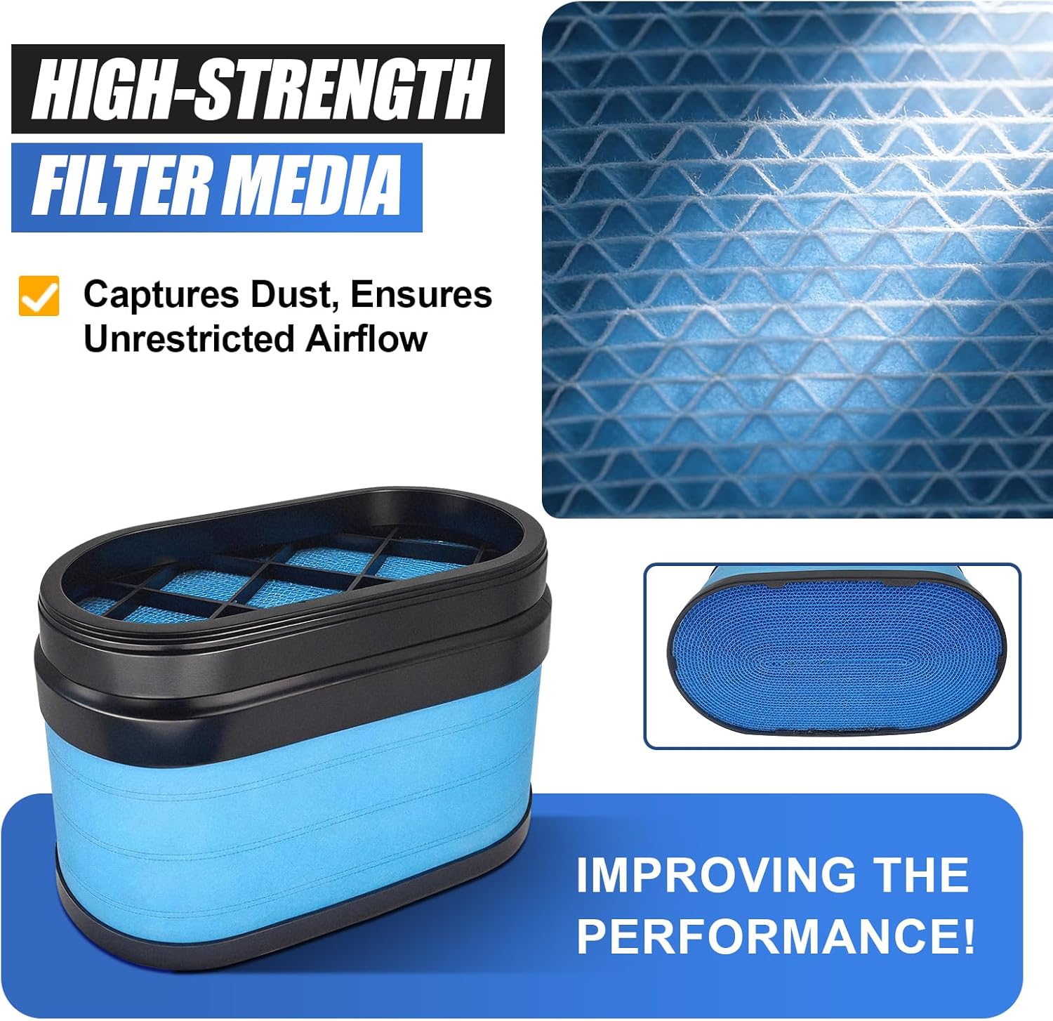 A2959C Air Filter Replacement for 2006-2016 Chevy Express GMC Savana 2500/3500 2009-2016 Chevy Express GMC Savana 4500 6.6L V8 Engine Replaces CA5370 P611720 49154 CA10491