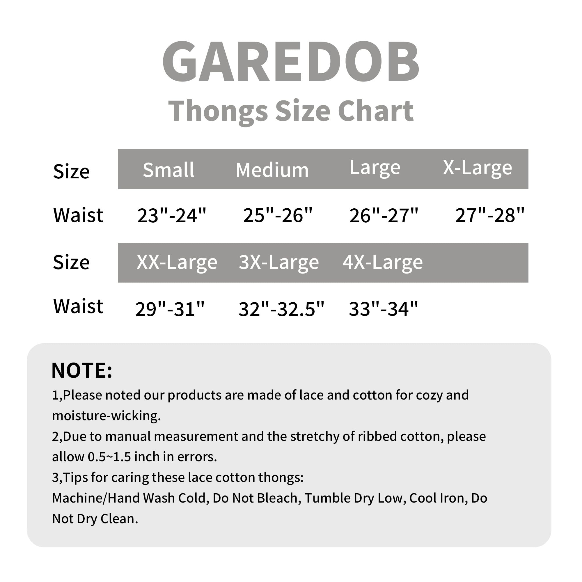 Tanga de cintura alta con control de abdomen, encaje, de algodón, tallas S-4XL, XXL