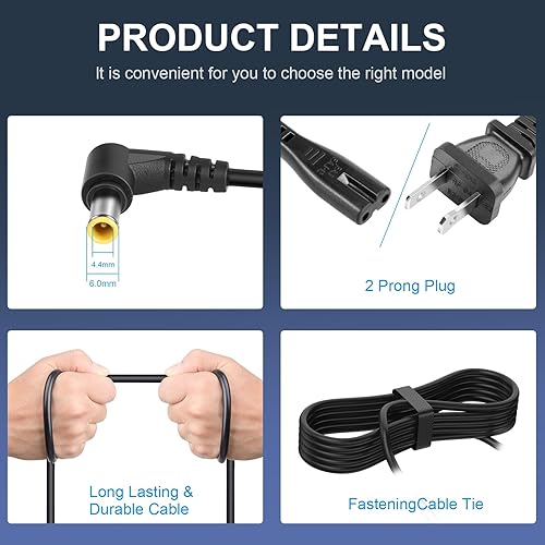 Miniatura 5 de Futurebatt Fuente de alimentación del adaptador de 14V ACDC para Samsung LTM1555B LTM1555X LTM1755X LTM1775W LCD Monitor +cable de alimentación