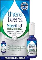 TheraTears SteriLid Hypochlorous Acid Eyelid Cleanser Spray - Gentle Antimicrobial Face & Lash Wash for Dry, Irritated Eyes, 2 Fl Oz