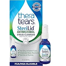 TheraTears SteriLid Antimicrobial Eyelid Cleanser and Face Wash, for Eye Care, 2 Fl Oz