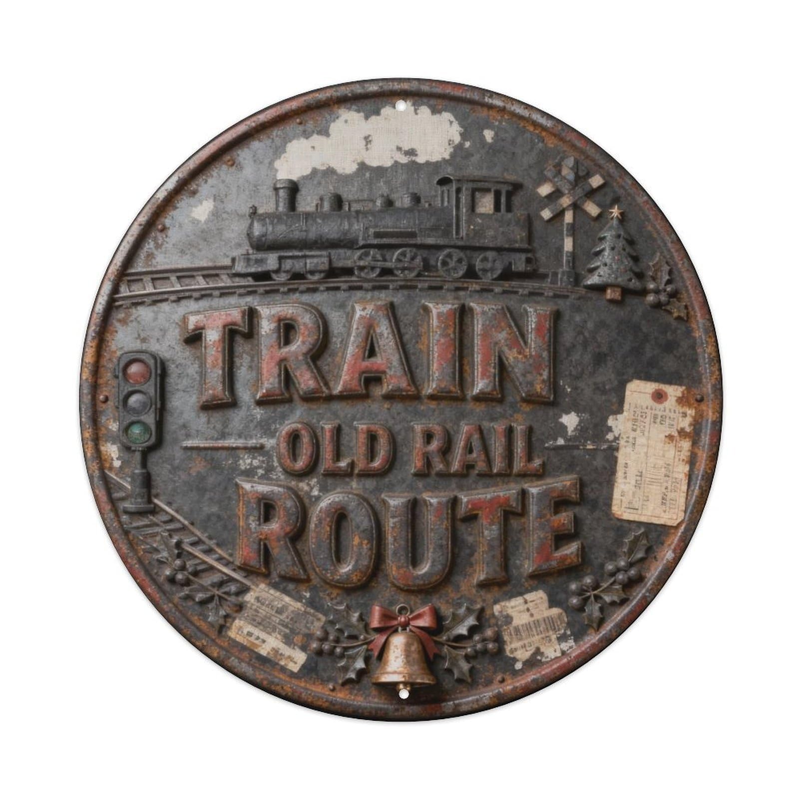 TRAIN RAILWAY OLD RAIL ROUTE Metal Tin Sign Plaque