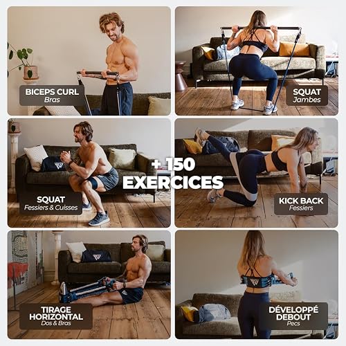 SmartWorkout - Pack Ultimate | Inclus Un Kit d'Elastiques de Musculation Elite + Smartpress + Accessoires Additionnels - Ensemble Complet de Fitness pour s'entrainer à la Maison - 4