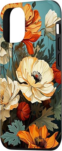 Miniatura 2 de Funda de flores mexicanas para iPhone 1212 Pro Marigold Flower and Teal Aqua Blue Cyan