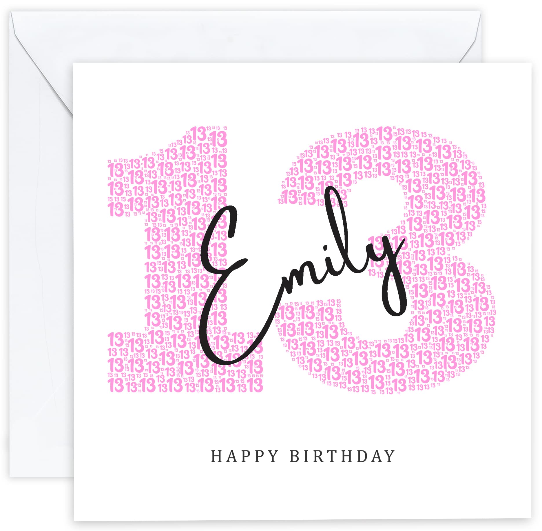 Personalised 13th Birthday Card - Thirteenth Birthday Card for 13 Year Old Girls Teenager Daughter Granddaughter Niece Sister Her (Age 13) — image 1
