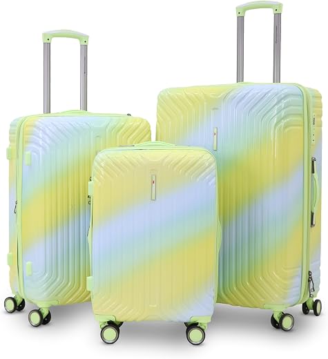 AMERICAN TRAVELLER The Wonder Luggage Trolley Bags Set of 3 Polycarbonate Expandable Travel Suitcase | Lightweight Durable...