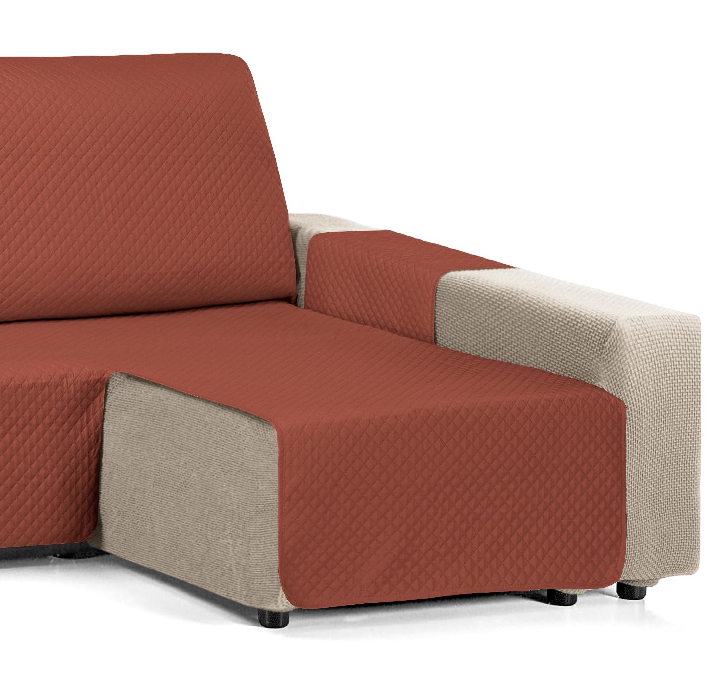 Martina Home Diamond Padded Chaise Longue Cover, 200 cm, Tile – Universal