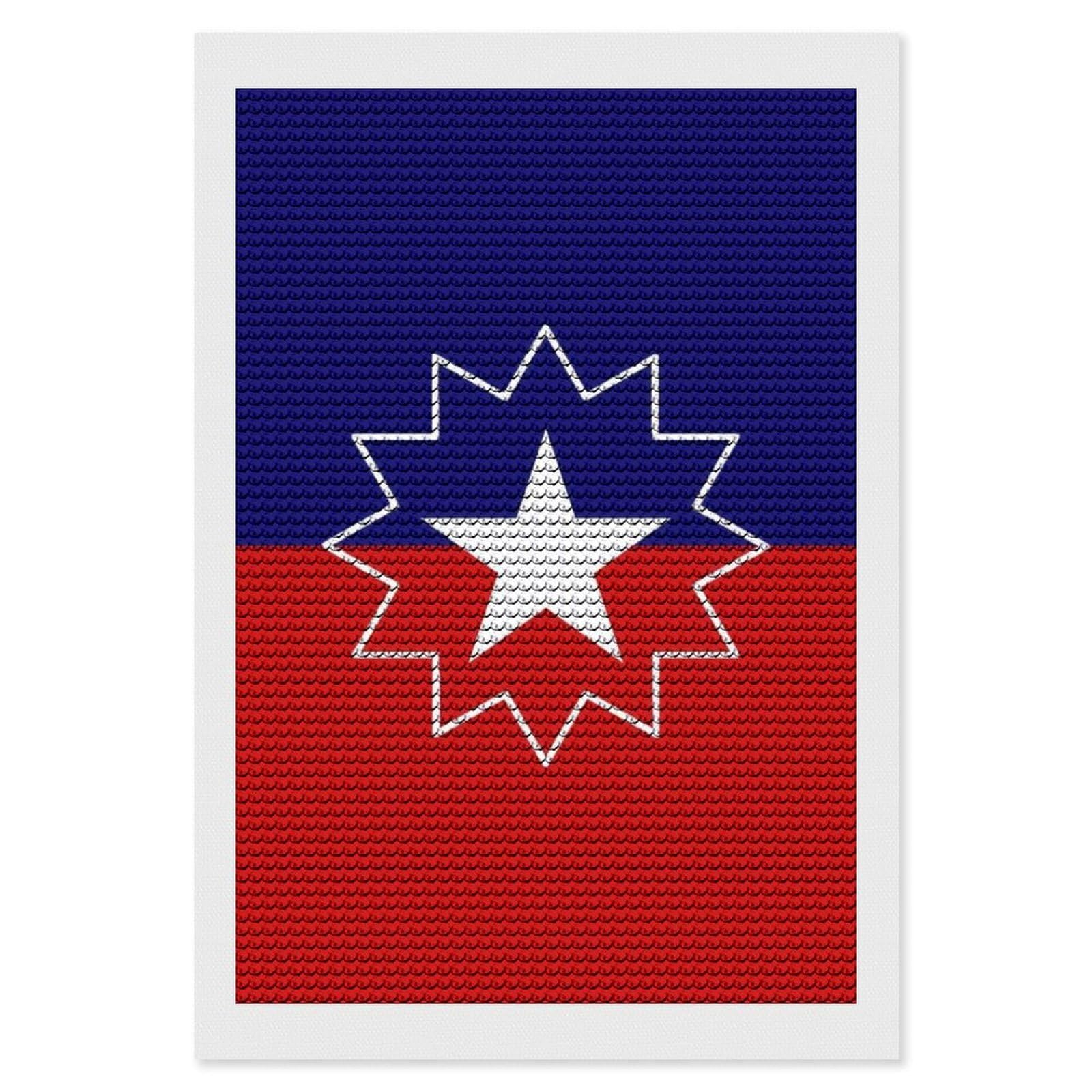Nclqvjxzkhw Style Juneteenth Flag Diamond Art Painting For Adult Round Diamonds Pictures Arts Crafts Home Wall Decor 8"X12"