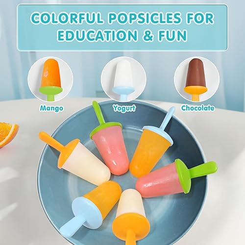 Miniatura 7 de Miaowoof Moldes de silicona para paletas pequeñas de 6 cavidades sin BPA de alta calidad, molde para paletas pequeñas, molde para paletas de hielo