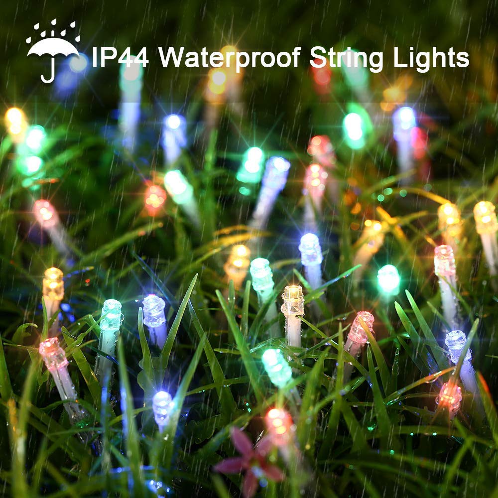 PhilzOps Natalizie Decorazione Catena Luminosa Esterno, 20M 200 LED Stringa Luci Led Impermeabile Albero di Natale Catena di Luci 8 Modalità per Interno Giardino Casa Feste Matrimonio(Colorato)