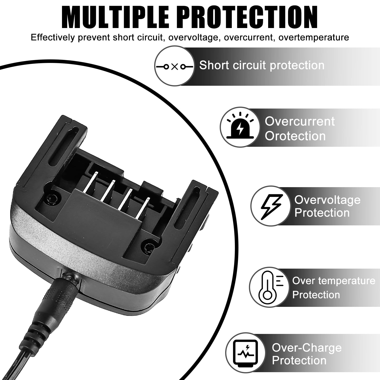 Chargeur Lithium 18V/20V : Chargeur Compatible pour Black & Decker Batterie Lithium ION BL2018 BL2018-XJ BL1518 LBXR20-OPE LBXR20 LB20 LBX20 LBX4020 LBXR20-OPE BL1514 LBXR16 LB2X4020