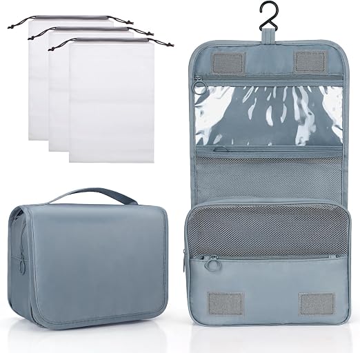 ODAWA Borsa per trucco da viaggio con fiori di Pasqua, borsa per