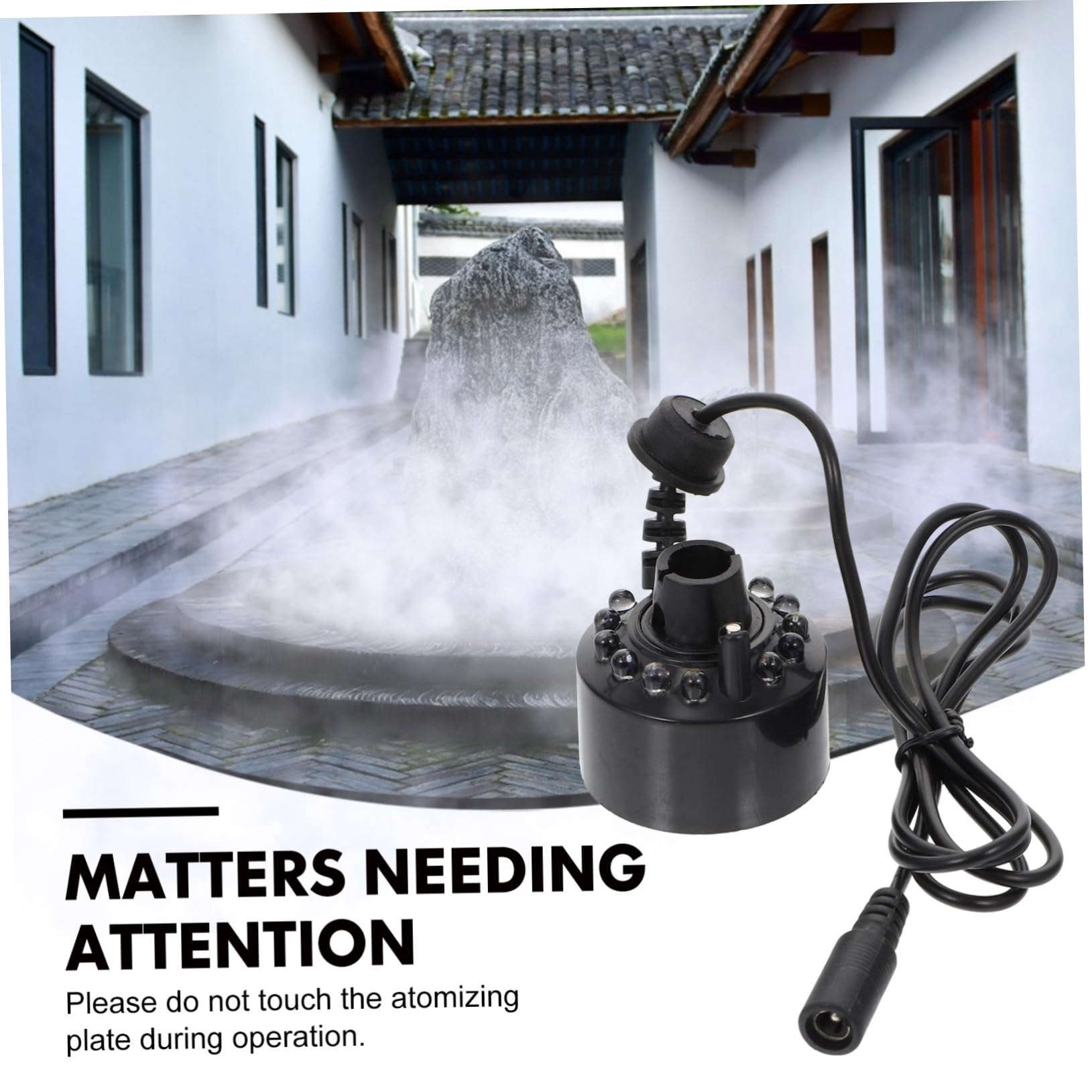 GOOHOCHY 2 Pcs Aquarium Decor Lamp Fog Maker Fish Tank Light for Indoor Outdoor Fountain Pond