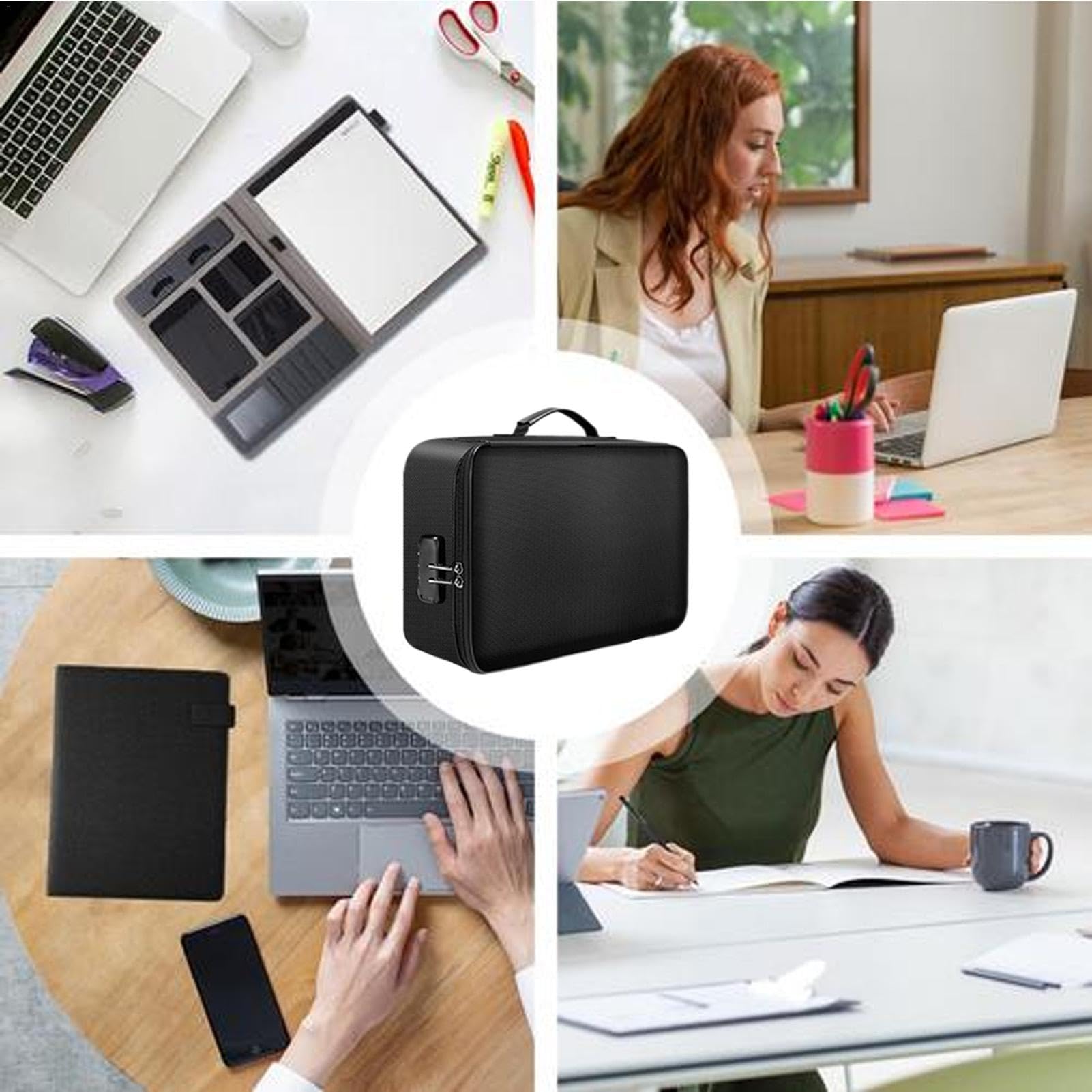 Scatola di sicurezza per documenti, Impermeabile a prova di fuoco Storage Box, espandibile File Folder Organizer, Importante scatola di archiviazione documenti, Multi-funzionale File Organizer,