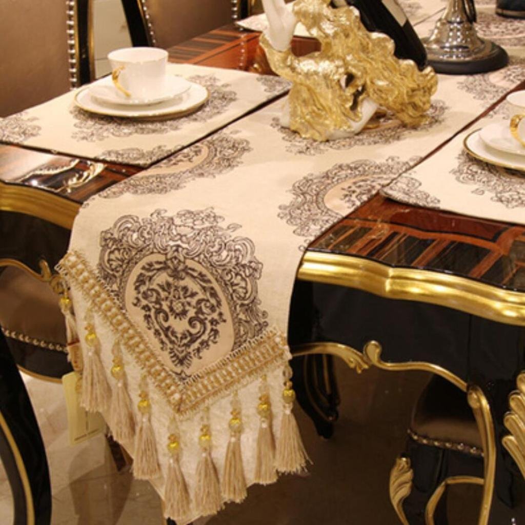 Chemin de table broderie chic cadeau de Noël style européen