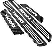 Vista 8 de iPick Image Para HEMI Logo Negro Real Fibra de Carbono Universal Protector de Paso Protector de Escalón Placas un Conjunto de 4