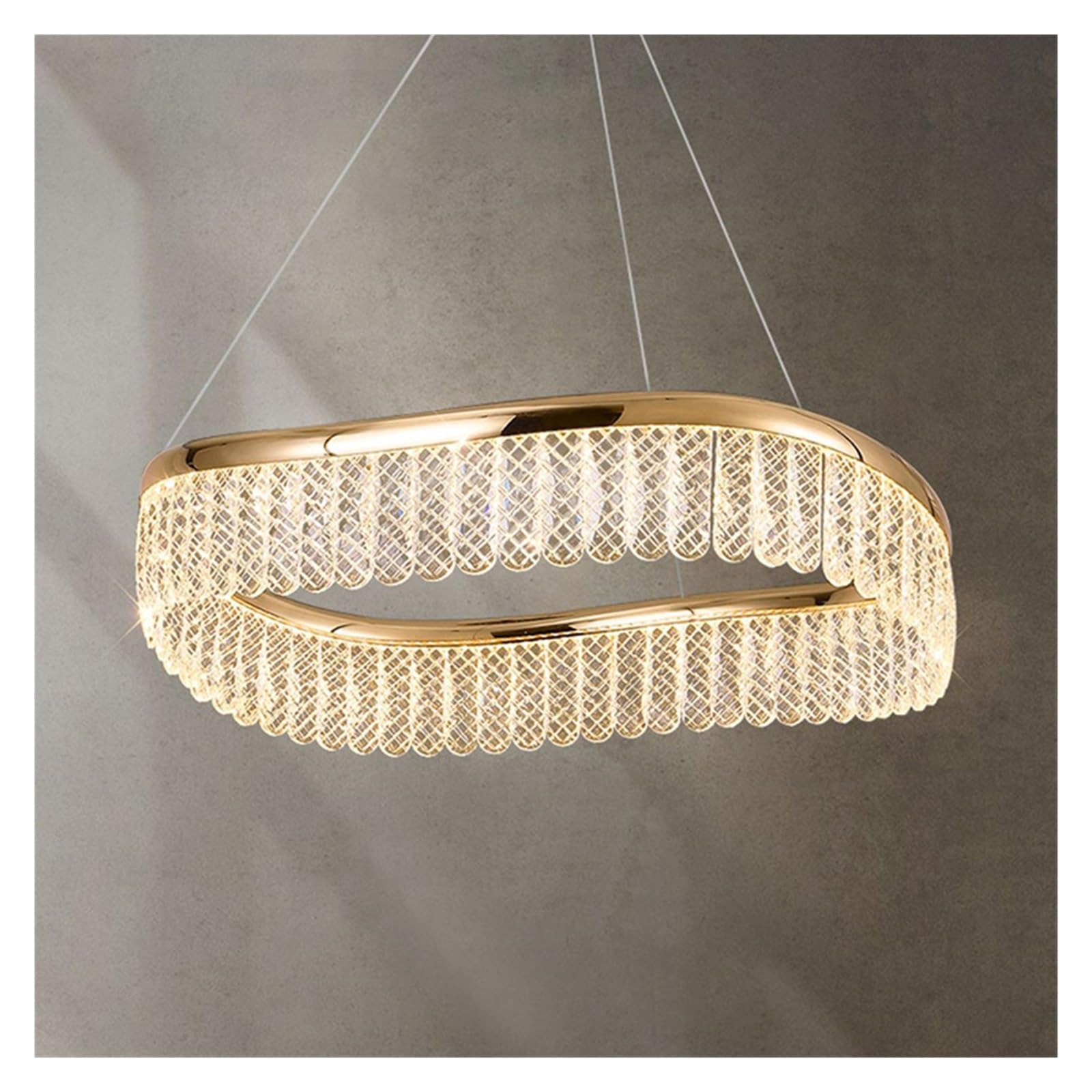KXEcoLife Chandelier Irregular LED Crystal Chandeliers en Luxury Lighting Round lamp Fixtures Indoor Lamparas Dining Room