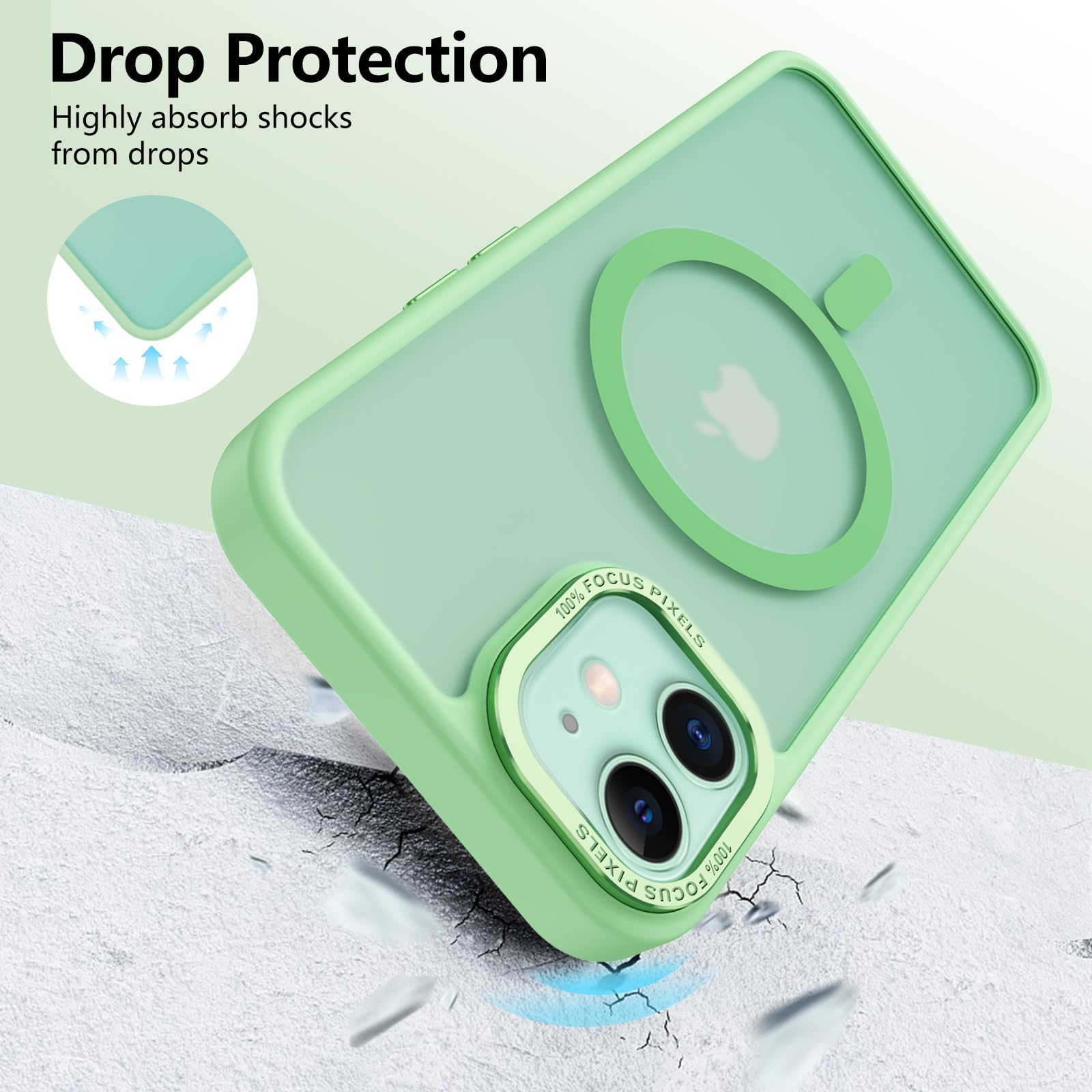 Custodia Opaca di Lusso per iPhone 11 12 13 14 15 16 17 Pro Max Plus Air, Cover Posteriore Magnetica con Bumper  202192403