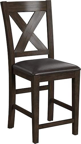 Miniatura 5 de Hillsdale Furniture Spencer - Taburetes de comedor, juego de 2, color espresso oscuro (cepillo de alambre)