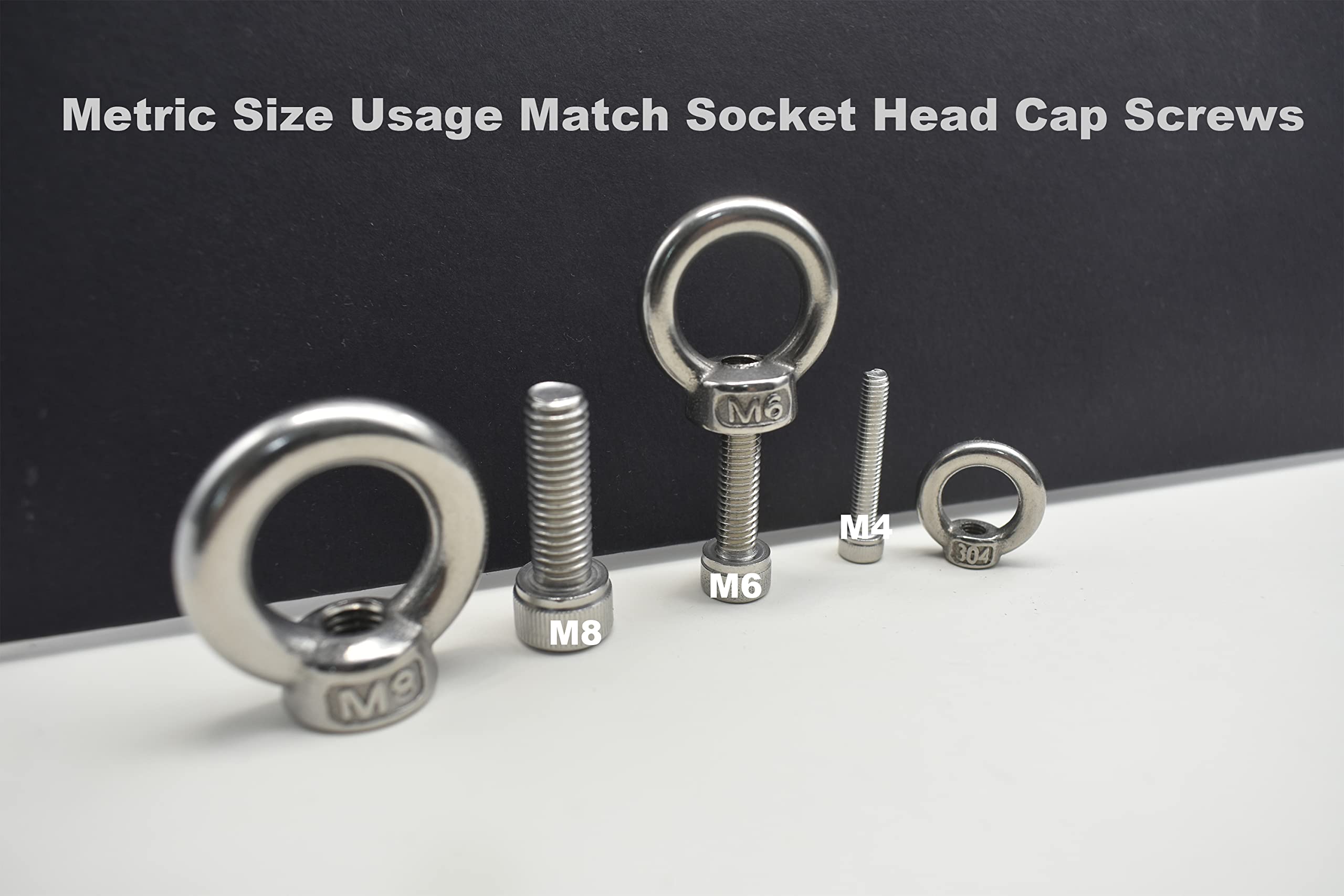 6 Pezzi Dadi A Occhio Per Sollevamento M6 – Acciaio Inossidabile – Accessori Per Imbracature E Carichi