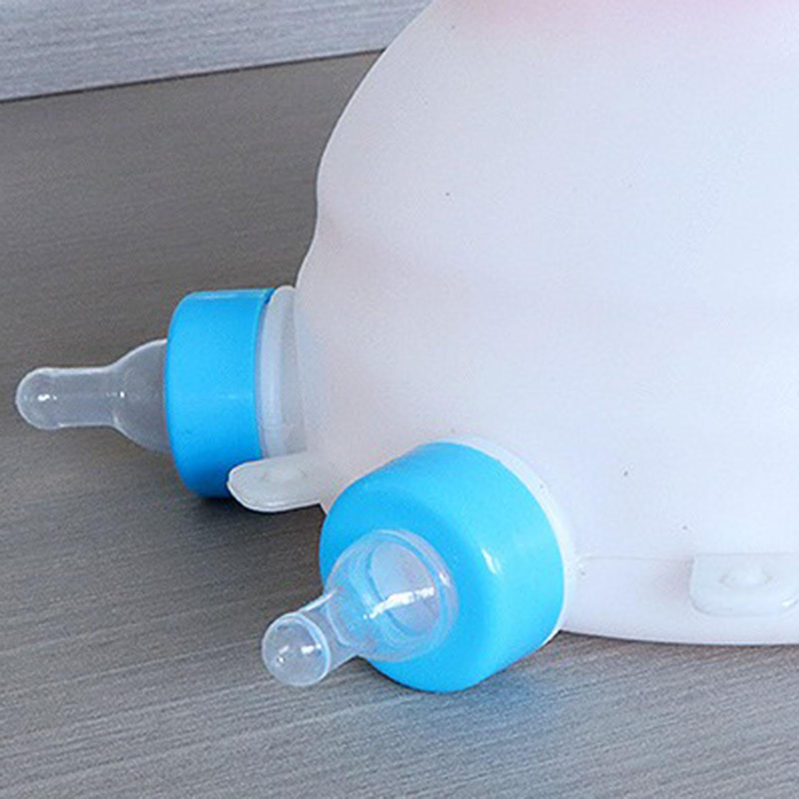 20 Piezas Biberón Alimentador de Cordero Botella Reutilizable Máquina de Animal Tetinas de Silicona Durables Accesorios Adecuados para Usar en, con 30 Boquillas de Repuesto