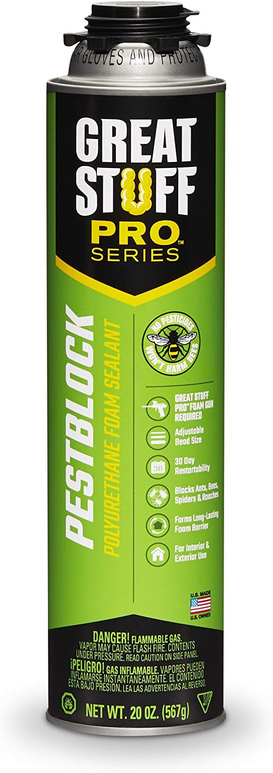 Great Stuff - 11073754 Pro Pestblock Insulating Foam Sealant, 20 fl. oz.