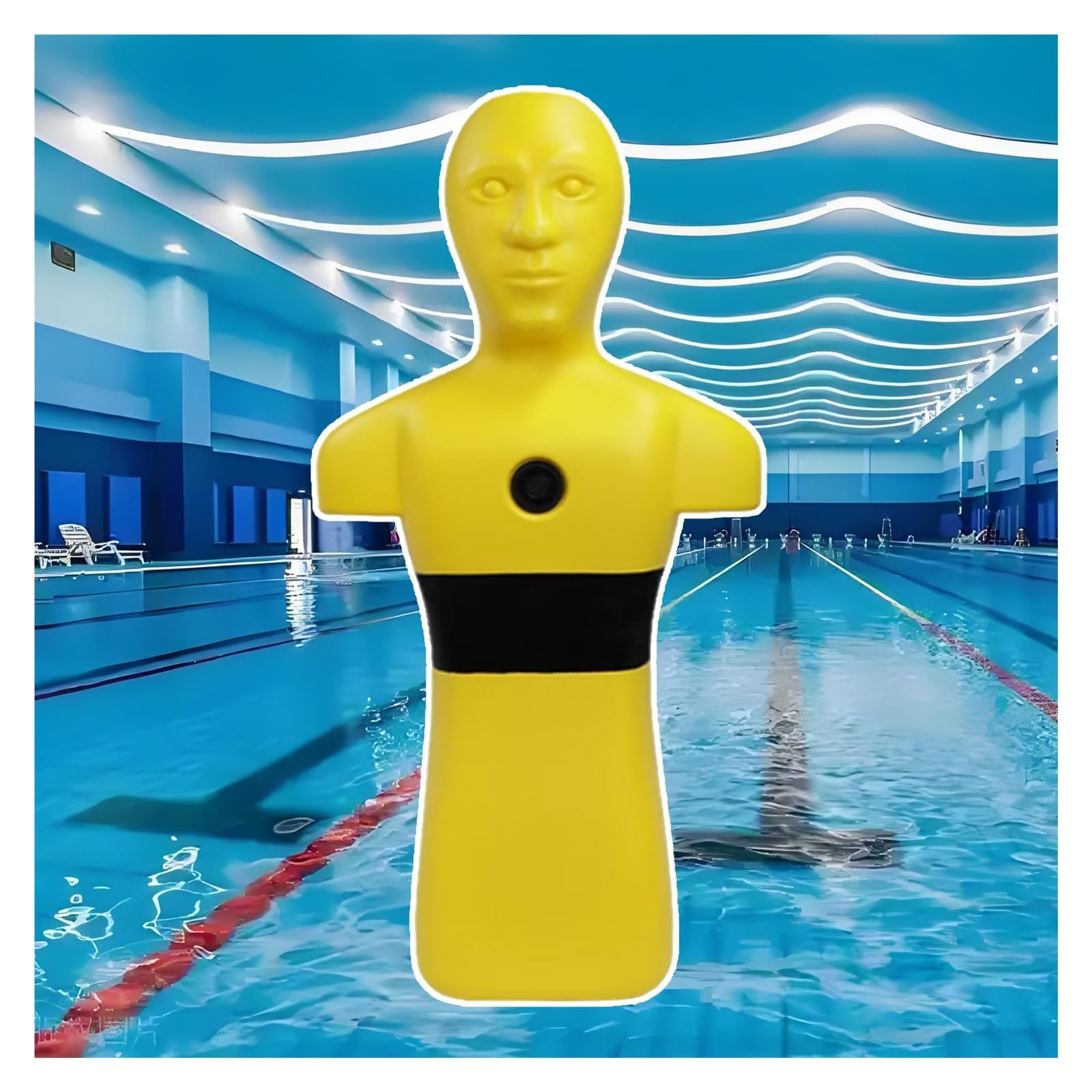 MZZKFC Pool Rescue Training Dummy 4 Pack, Realistic PE Water Rescues Training Dummys with 3 Holes, Can Add Water and Sand?40in Water Life-Saving Training Manikin Orange & Yellow(4 pcs Yellow)