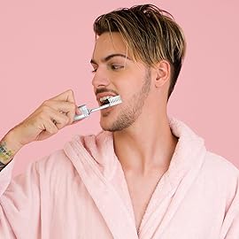 Patelai 4 Pieces Travel Toothbrush Set, Soft Bristle Mini Foldable Tooth Brush with Case, Individually Wrapped Small Portable Travel Size Toiletries Stuff for Camping (Clear)