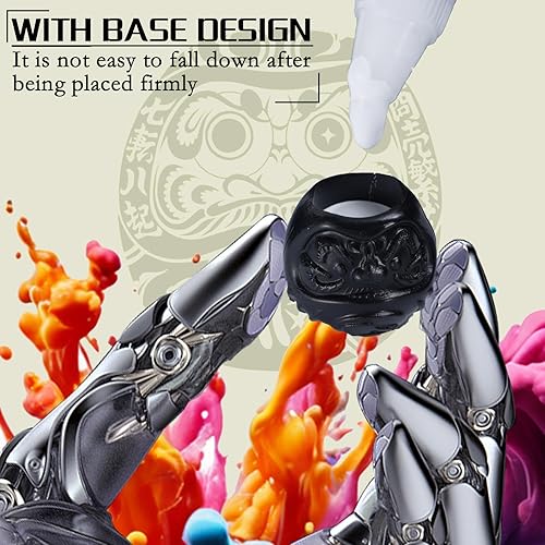 Miniatura 4 de INKin Tapas de tinta para tatuaje, vasos desechables de tinta de tatuaje, taza de tinta con base estable y 200 piezas #0.472 in medianas para