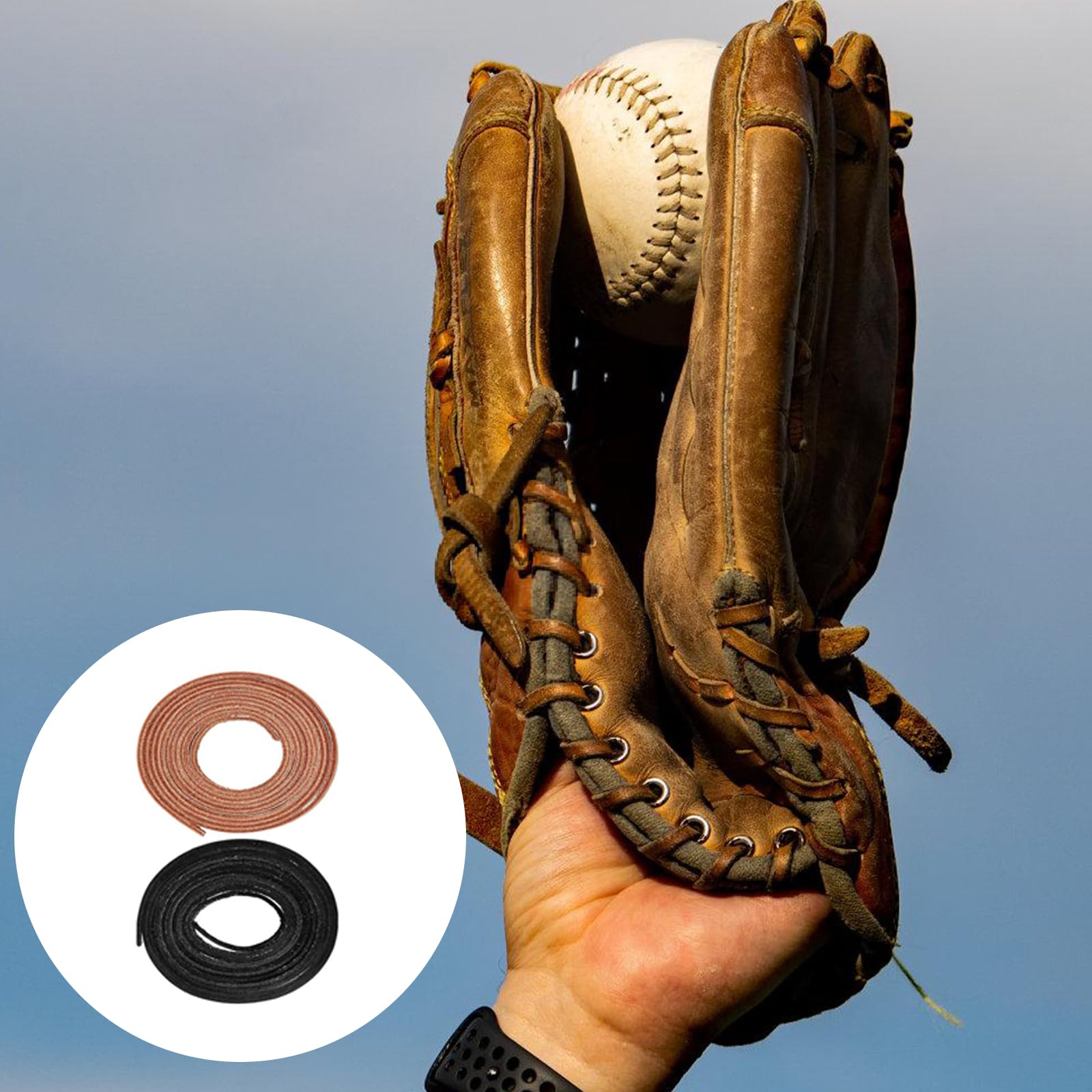 Nuhikap Kit de réparation de gants de baseball et softball - 16 pièces - Aiguille - Coupe-cuir - Poinçon - Pour réparation de gants de baseball et softball