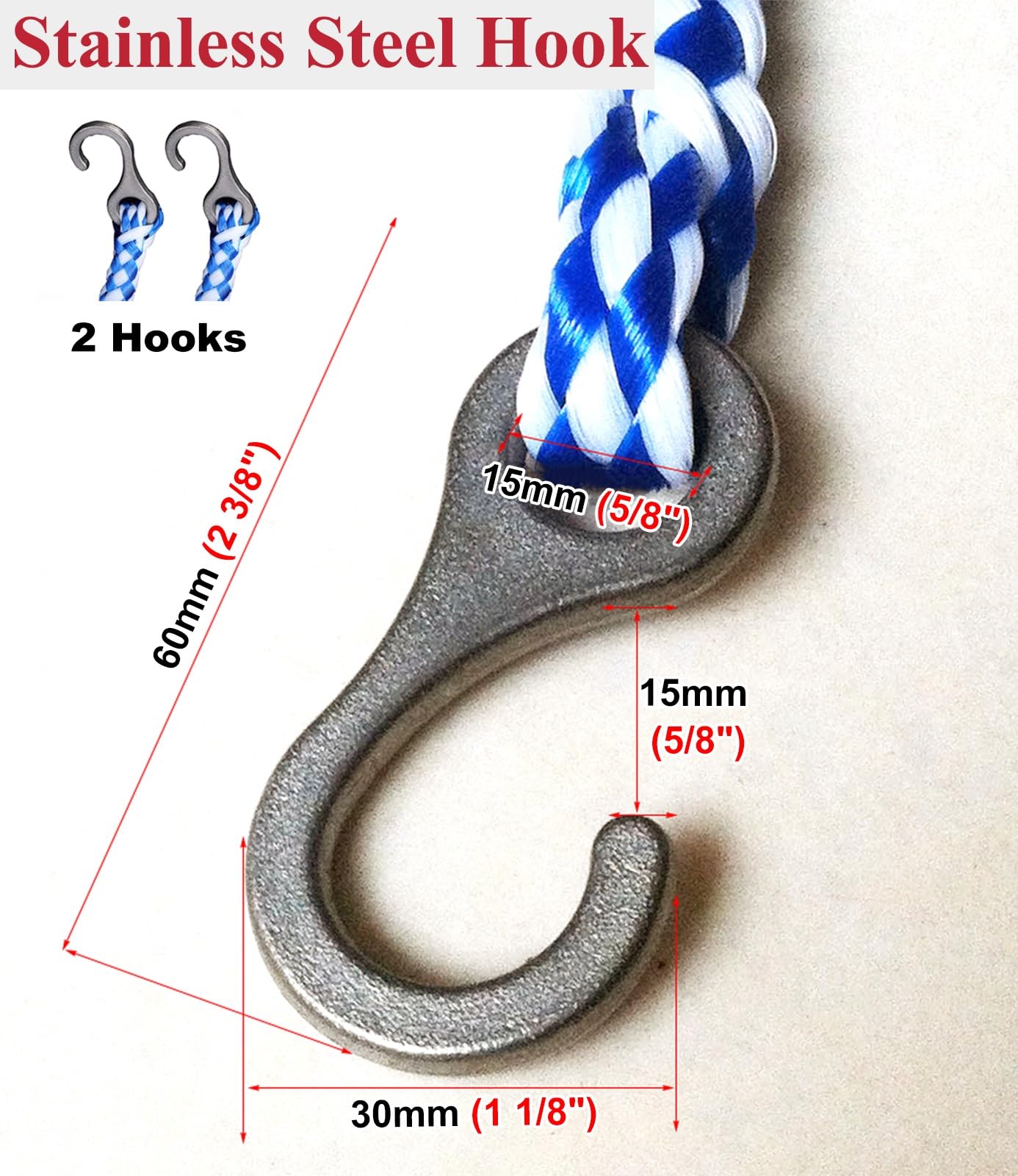 Questo divisore di corsie per Piscina Rosso - Corda Galleggiante di Sicurezza con Ganci, 20 m/65 Piedi per Piscine Interne/Esterne, Ideale per separare Le Zone Profonde e Poco Profonde, Boe