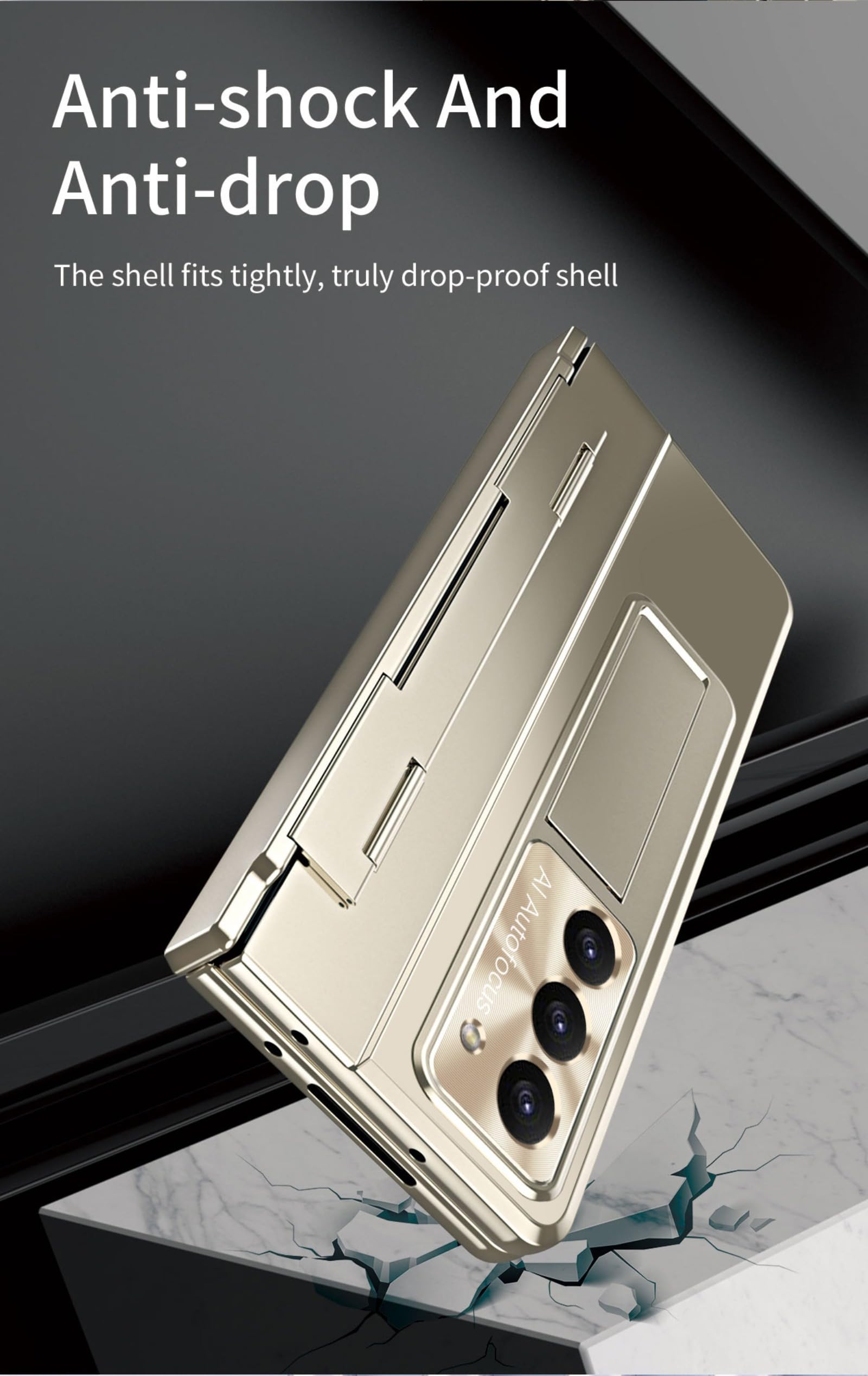 custodia protettiva cerniera per Samsung Galaxy Z Fold 8 Ultra | sentirsi bene, con pellicola del telefono, protezione dell'obiettivo, con slot per penna (senza penna)