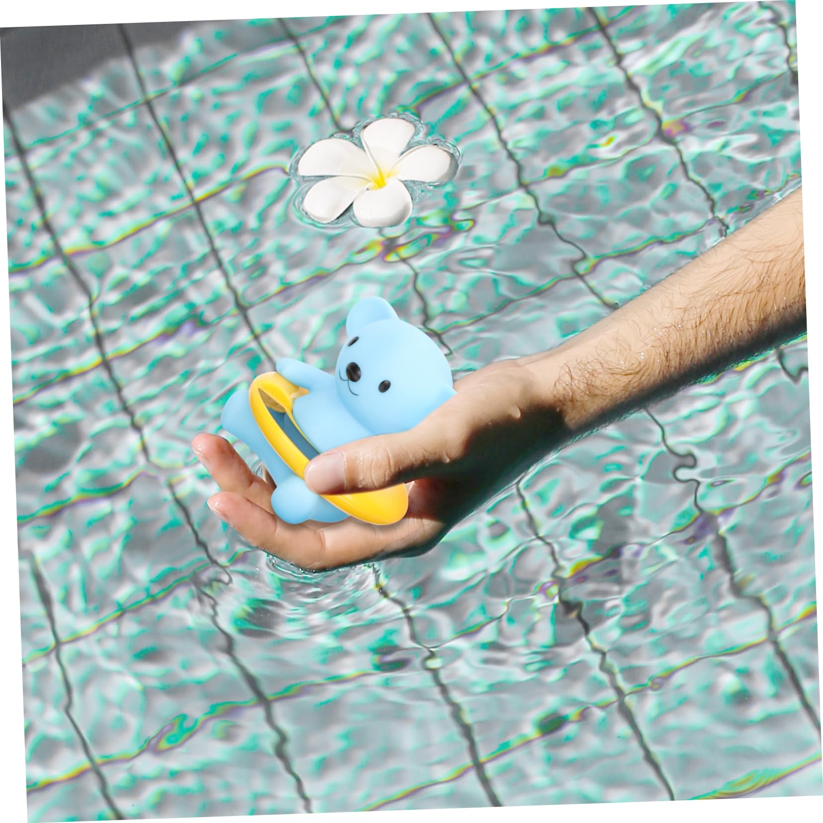 Sosoport 3 Pz Termometro Per Acqua Bagno Giocattolo Per Il Bagnetto Galleggiante Stanza Digitale Per Neonati Acqua Di Sicurezza Per Bambini Gel Di Silice Cartone Animato Bambino Vasca