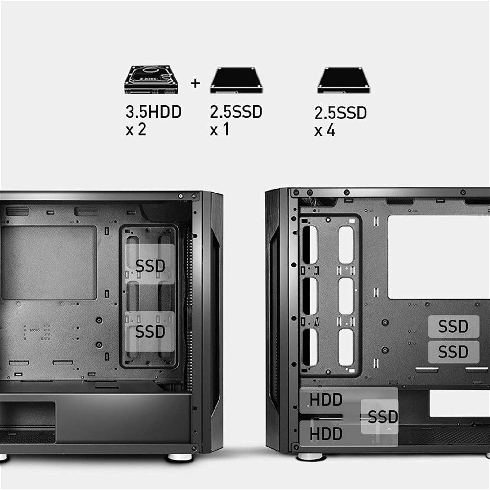Mid-Tower Gaming Case, E-ATX/ATX/M-ATX/ITX PC Gaming Computer Case, W Pełni Przezroczysty Panel Boczny, 6 Pozycji Wentylatora, Chłodzenie Wody Do Wody