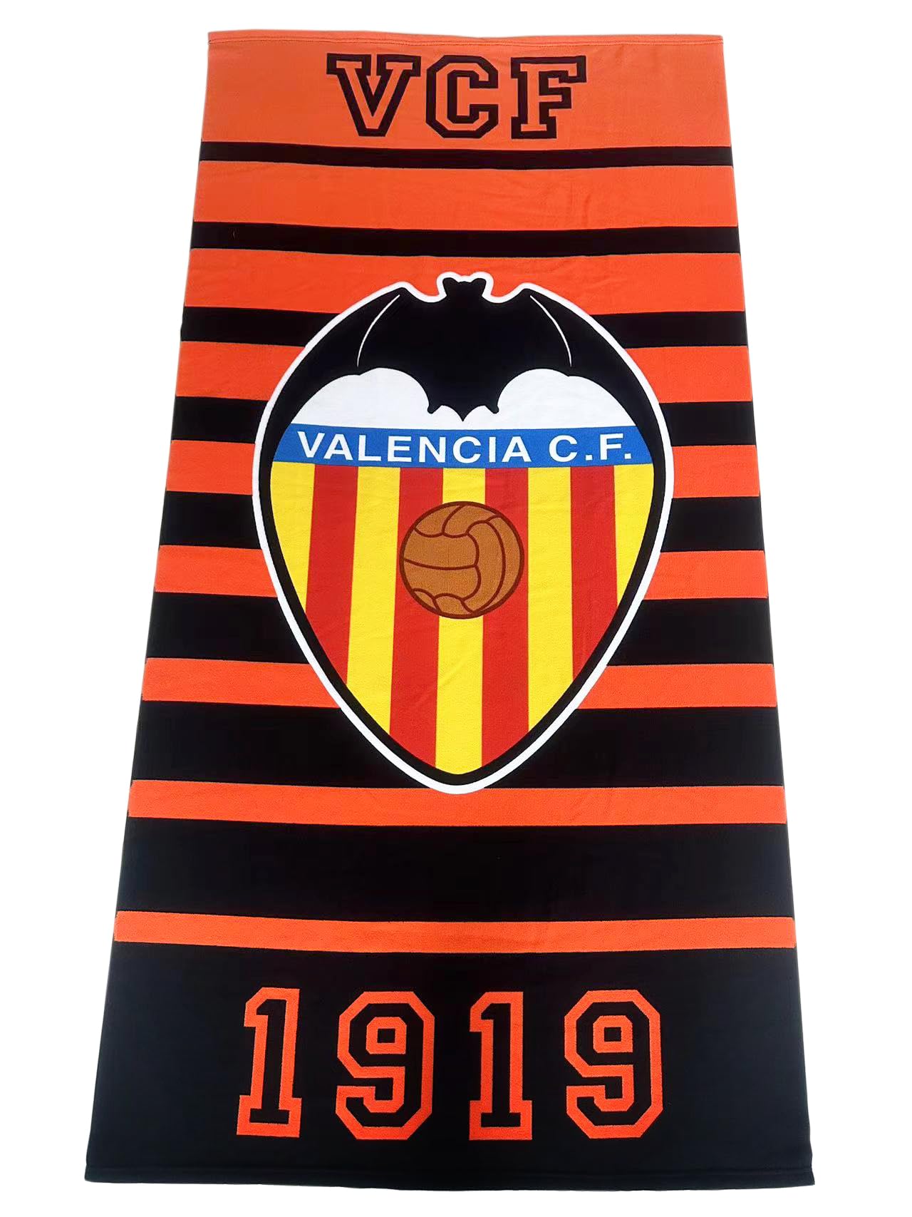 Valencia CF Valencia CF | Toalla Naranja Franjas Negras Escudo 180x90cm