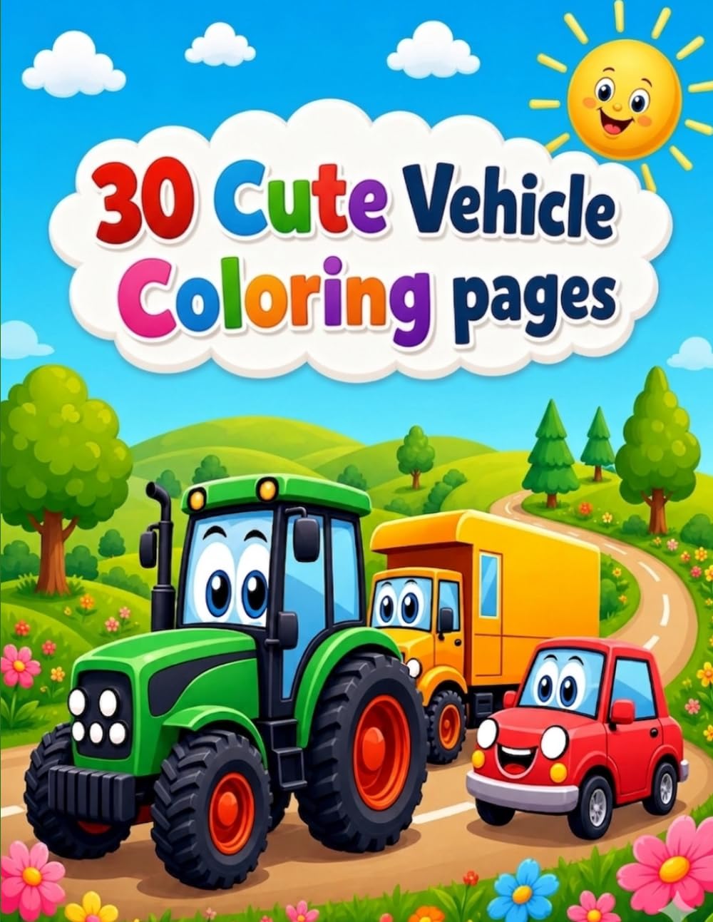 30 cute vehicle coloring pages: 30 cute vehicle coloring pages ages 4- 8