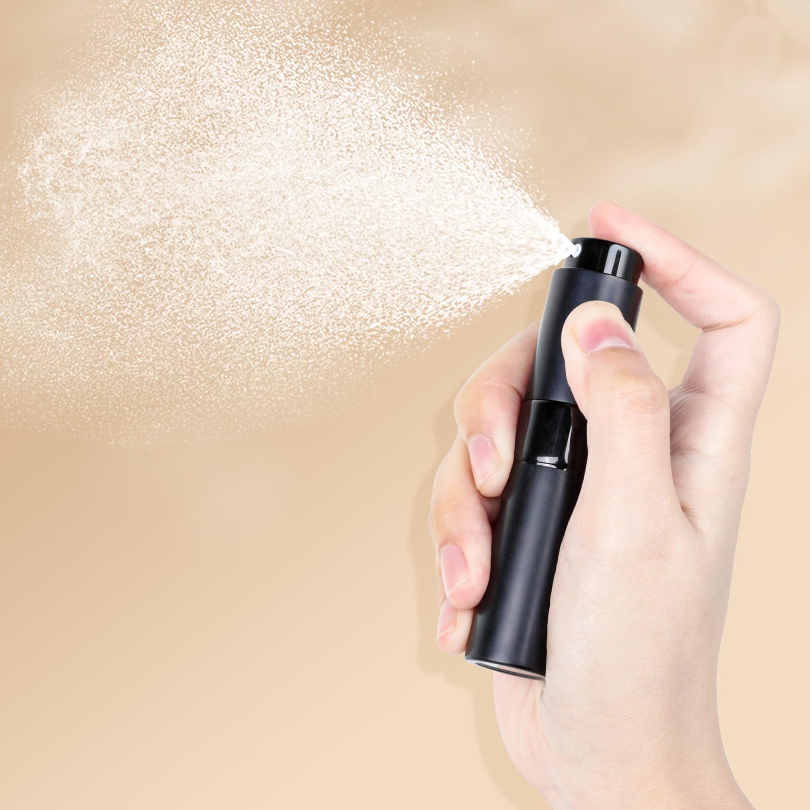 AiQInu porta profumo da viaggio, 3 pezzi 8ml Mini bottiglie spray portaprofumo da viaggio ricaricabile con dispenser per i viaggi e le uscite (rosa + argento + nero)