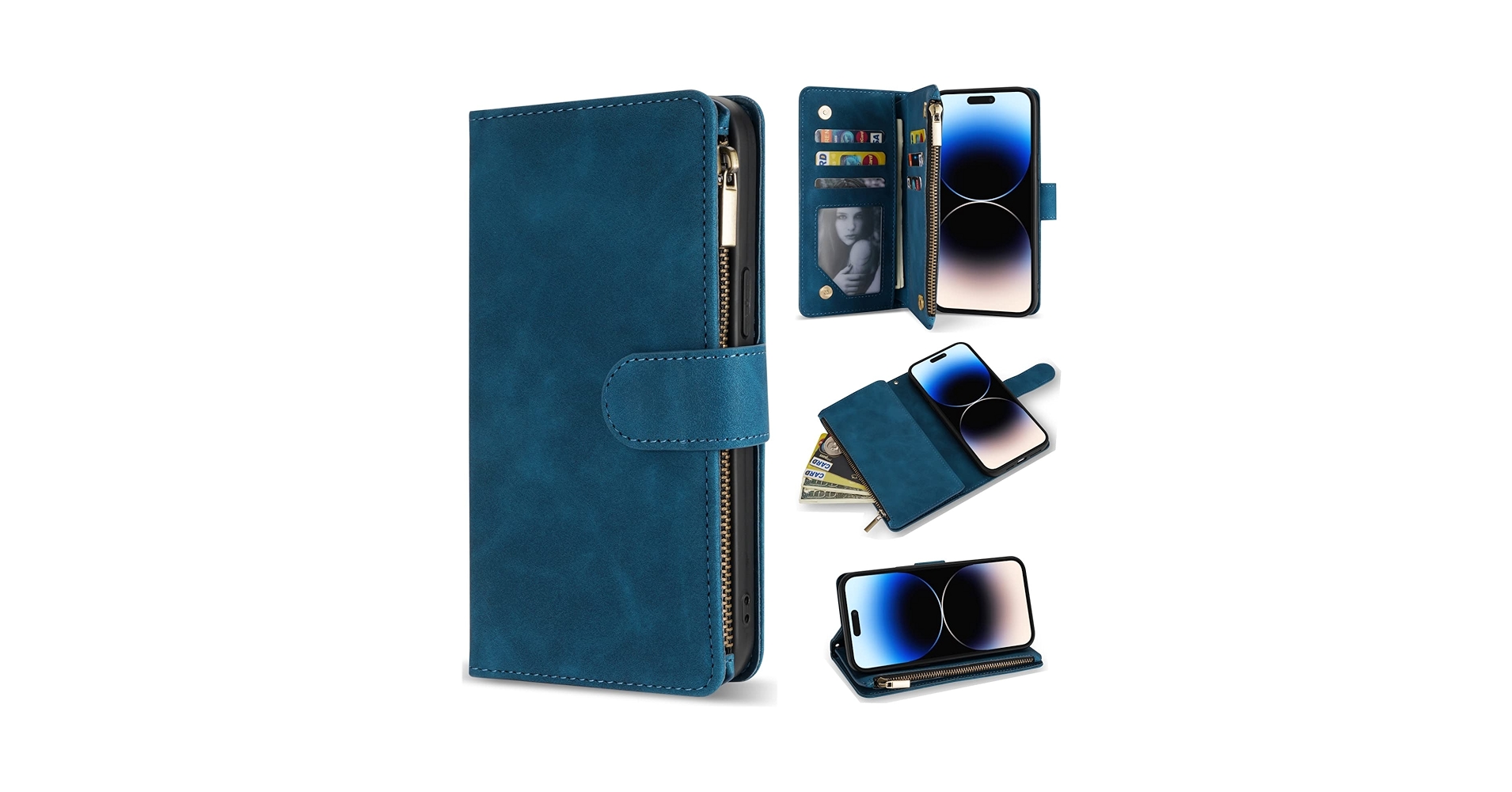 Amazon.com: ZZXX for iPhone 14 Pro Case Wallet with [RFID Blocking